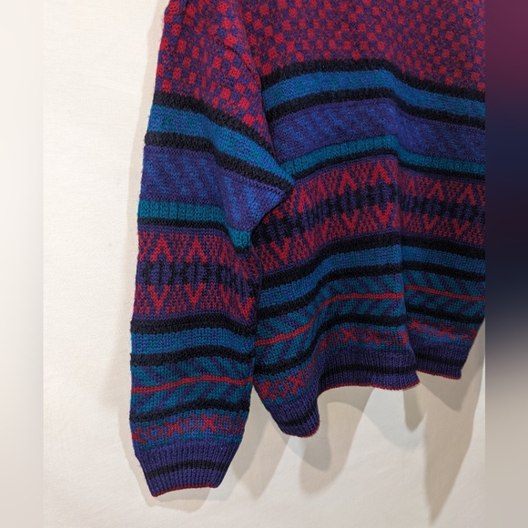 Nomadic Traders Colorful Thick Wool Sweater/Sweatshirt Size Small - Picture 3 of 8